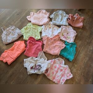 Girls Pink Assorted Short-Sleeve Bodysuits and Tops Pack Baby Infant Summer 6-9
